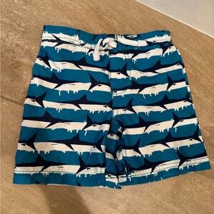 Tommy Bahama 3T boys Blue & White Shark Print Swim Trunks